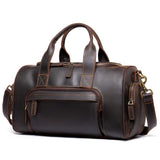 Mens Large Capacity Travel Leather Crossbody Bags Vintage Duffel Packs