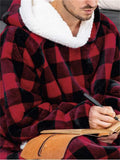 Unisex Super Warm Fleece Pullover Hoodie Blanket Sweatshirt With Large Front Pockets