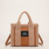 Women's Stylish Leisure Shoulder Bag Zipper Closure Plush Crossbody Bag