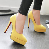 Pointed Toe Slip-On Solid Color High Heels