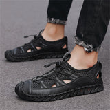 Men's Elastic Band Outdoor Closed Toe Sandals