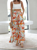 Ladies Trendy Casual Multi-colored Long Wide Leg Pants