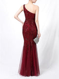 Gorgeous Sequined Mermaid Tulle Dress for Dinner Party