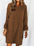 Women's Winter Casual Daily Wear Loose Thermal Plush Dresses