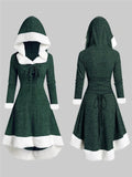 Fashion Warm Long Sleeve Hooded Dresses for Winter