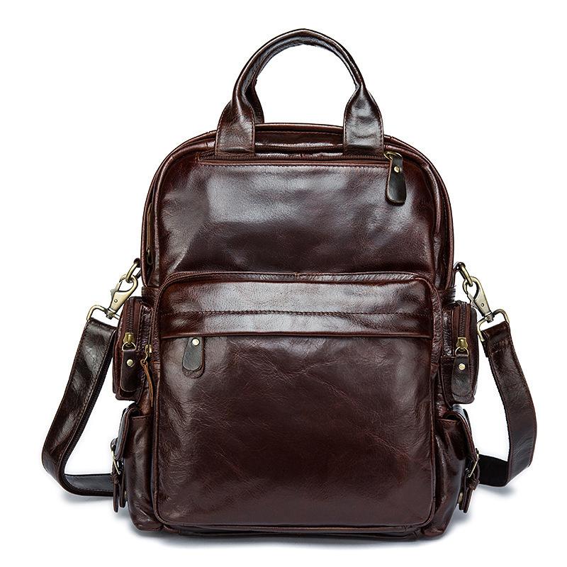 Classic Leather Casual Vintge Backpacks WIth Large Capacity