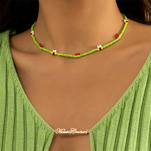 Splice Artificial Pearl Classic Knit Beading Collarbone Necklace