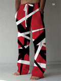 Men's Retro Cozy Ethnic Art Printed Drawstring Cotton Linen Pants
