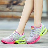 Breathable Mesh Lace-Up Hypersoft Sneakers for Women