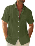 Short Sleeve Single-Breasted Lapel Shirts