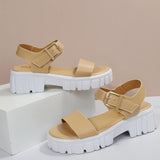 Fashion Comfy Soft Thick Sole Leather Sandals for Women