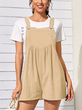 Holiday Casual Square Neck Sleeveless Short Jumpsuit for Sweet Lady