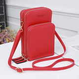 Casual Style Multiple Compartment Adjustable Shoulder Strap Phone Holder Currency Wallet