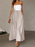 Ladies Trendy Casual Multi-colored Long Wide Leg Pants