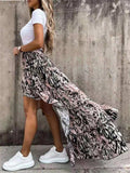 Stylish Irregular Print Casual Comfy Skirts For Ladies