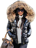 Women's Warm Fur Lined Hooded Puffer Coat for Winter