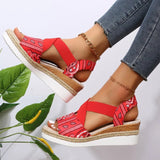 Cute Open Toe Wedge Heel Beach Sandals For Women