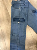 Tapered Fit Solid Color Low-Rise Multi-Pocket Skinny Denim Pants