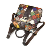 Trendy Delicate Ethnic Patchwork Multi-color Backpack For Women