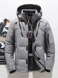 Men's Fashion Hooded Puffer Outerwear Outdoor Ski Down Coat