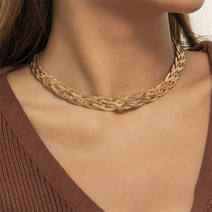 New Arrival Simple Copper Chain Women's Knitted Necklace