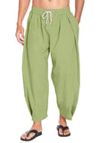 Men's Casual Lightweight Cropped Cotton Linen Pants