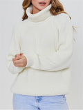 Winter High Collar Candy Color Knitted Sweaters for Sweet Lady