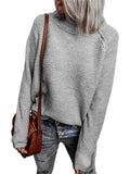 Women's Comfy Side Zipper Knitted Pullover Sweater