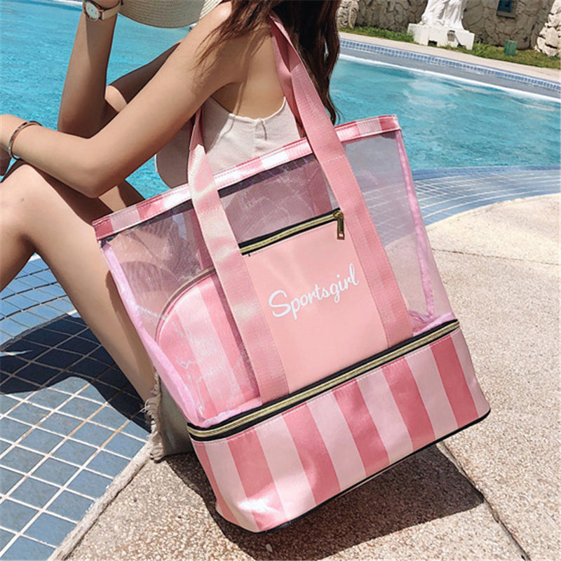 Wet & Dry Separation Waterproof Extra-Large Beach Tote Bag