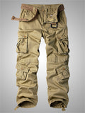 Autumn Multi Pockets Pure Cotton High Quality Cargo Pants for Men