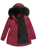 Women's Fleece Hooded Extra Warm Thicken Parka Coats