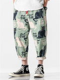 Men's Cool Cats Printed Casual Cropped Pant