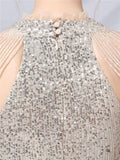Sexy Shiny Sequin Halter High-Low Dress For Party