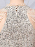 Sexy Shiny Sequin Halter High-Low Dress For Party