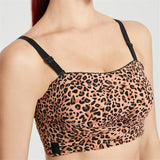 Women's Detachable Padded Soft Comfy Leopard Bras