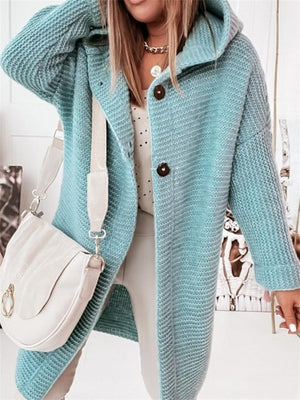 Women's Casual Hooded Sweater Cardigans for Autumn