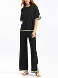 Women's Comfortable Temperament Knitted 2-piece Loungewear Sets