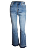 Women's Simple Style Washed Effect Loose Daily Denim Pants