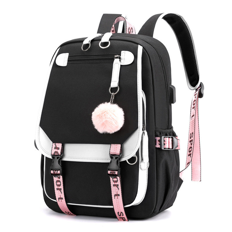 Stylish Latest Luminous USB Charge Backpack For Ladies