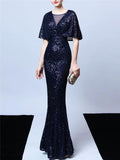 Stunning Sequined Illusion Neckline Mother of the Groom Dresses