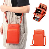 Casual Style Multiple Compartment Adjustable Shoulder Strap Phone Holder Currency Wallet