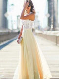 Women's Pretty Lace Chiffon Maxi Dress