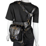 Punk Rock Style Black Skull Metal Rivet Versatile Crossbody Bags