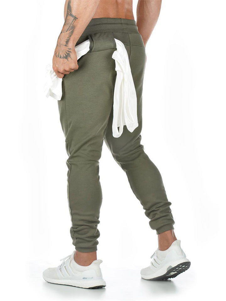 Men's Close-fitting Solid Color Fitness Sports Pants