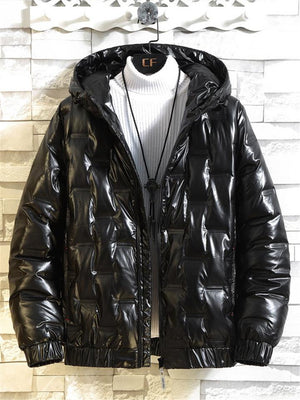 Men's Winter Warm Waterproof Hooded Bubble Coat