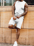 Men's Casual Vest + Knee Shorts Sports Set