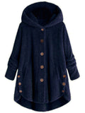 Winter Hooded Fleece Plus Size Extra Loose Women Coat