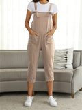 Youthful Literary Linen Cotton Slim Jumpsuits for Lady