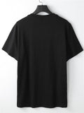 Simple Design Two-Piece Outfit Round Neck T-Shirts + Drawstring Pants