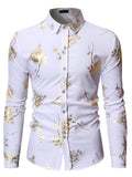 Men’s Button Up Floral Long Sleeve Shirt